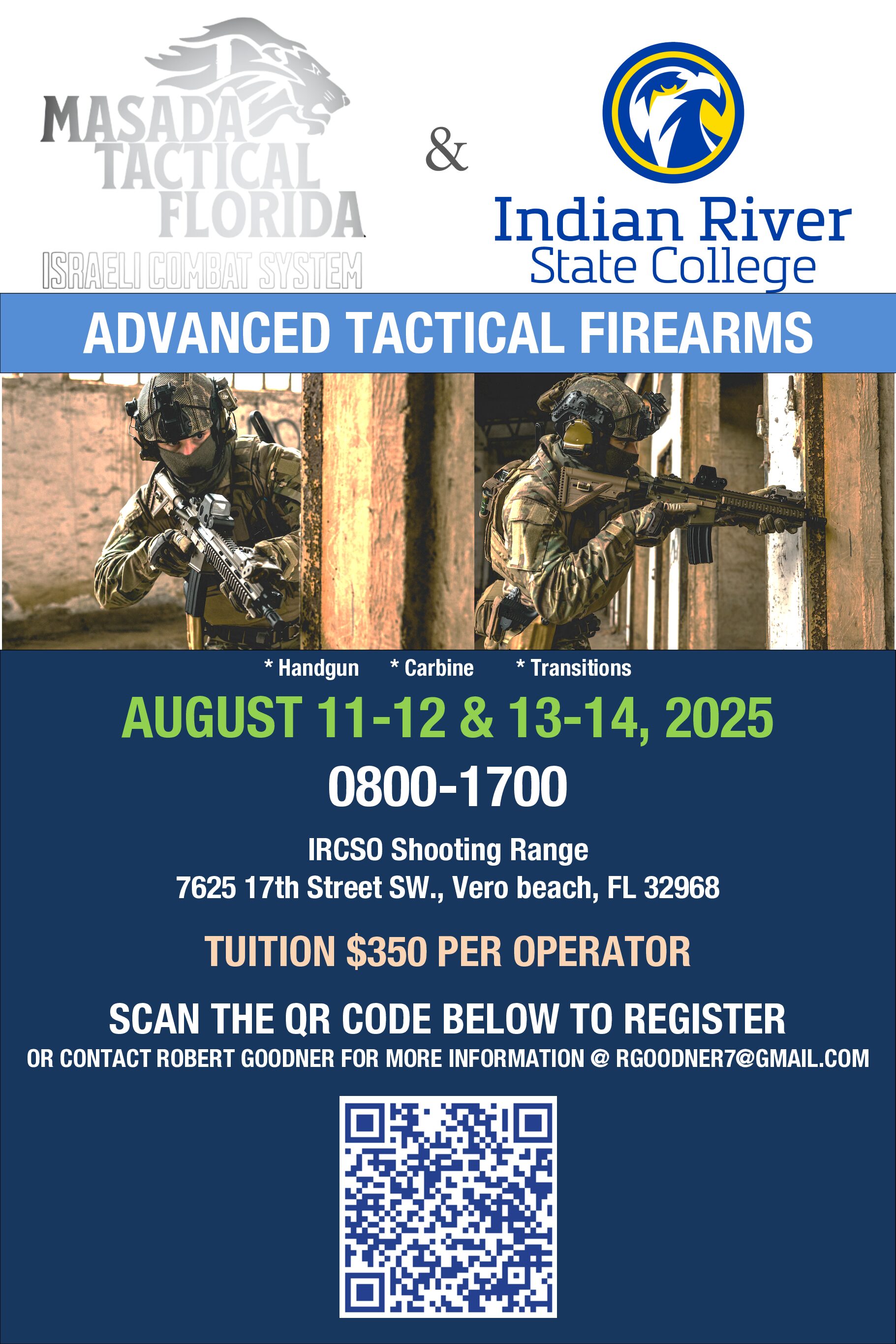 Advanced Tactical Firearms Course: POSTPONED – NEW DATE TBD